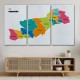 Mersin İli ve İlçeler Haritası Dekoratif Kanvas Tablo 1418 Mersin İli ve İlçeler Haritası Dekoratif Kanvas Tablo 1418