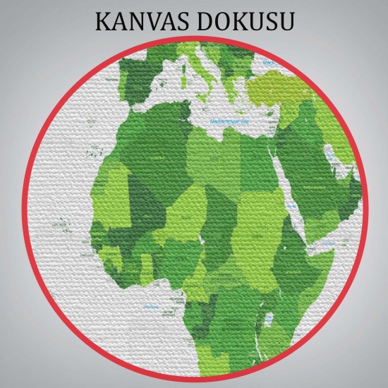 Dünya Haritası Dekoratif Kanvas Tablo 1057