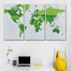 Dünya Haritası Dekoratif Kanvas Tablo 1057