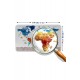 Ülke Bayraklı Eğitici Başkent Detaylı Atlası Dekoratif Dünya Haritası Duvar Sticker 