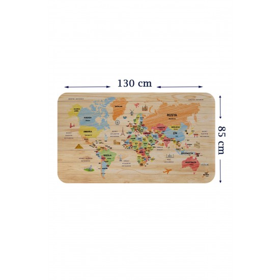 Ahşap Görünümlü Türkçe Eğitici Detaylı Atlası Dekoratif Dünya Haritası Duvar Sticker Ahşap Görünümlü Türkçe Eğitici Detaylı Atlası Dekoratif Dünya Haritası Duvar Sticker