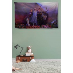 Duvar Örtüsü Karlar Kraliçesi Elsa Kaliteli Kanvas Duvar Halısı