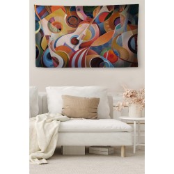 Duvar Örtüsü Müzikal Temalı Kaliteli Kanvas Duvar Halısı