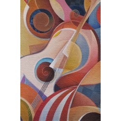 Duvar Örtüsü Müzikal Temalı Kaliteli Kanvas Duvar Halısı