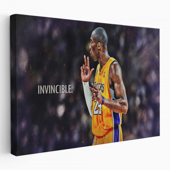 Kobe Bryant Invincible Black Mamba Kanvas Tablo ( TEK PARÇA )