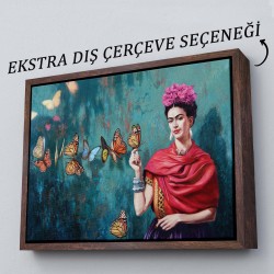 Ünlü Ressam Ve Kelebekler Kanvas Tablo ( TEK PARÇA )
