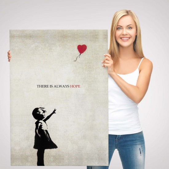 Banksy Kırmızı Balonlu Kız Dekoratif Modern Kanvas Tablo Banksy Kırmızı Balonlu Kız Dekoratif Modern Kanvas Tablo