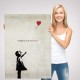 Banksy Kırmızı Balonlu Kız Dekoratif Modern Kanvas Tablo Banksy Kırmızı Balonlu Kız Dekoratif Modern Kanvas Tablo