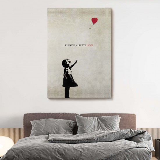 Banksy Kırmızı Balonlu Kız Dekoratif Modern Kanvas Tablo Banksy Kırmızı Balonlu Kız Dekoratif Modern Kanvas Tablo