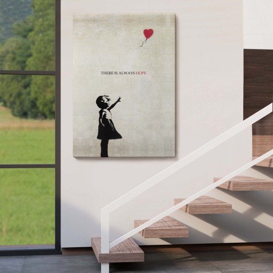 Banksy Kırmızı Balonlu Kız Dekoratif Modern Kanvas Tablo Banksy Kırmızı Balonlu Kız Dekoratif Modern Kanvas Tablo