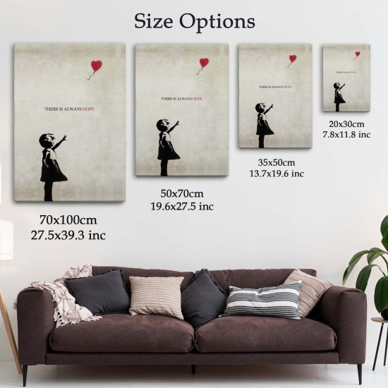 Banksy Kırmızı Balonlu Kız Dekoratif Modern Kanvas Tablo Banksy Kırmızı Balonlu Kız Dekoratif Modern Kanvas Tablo