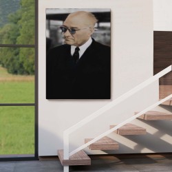 Atatürk Portre Tablosu Mustafa Kemal Atatürk Dikdörtgen Dekoratif Kanvas Tablo