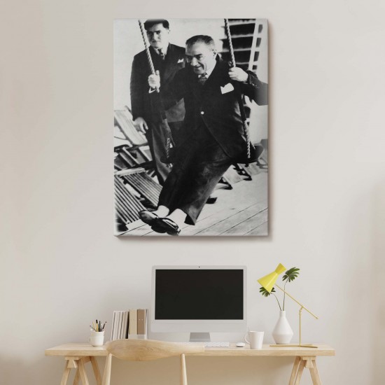 Atatürk Portre Tablosu Mustafa Kemal Atatürk Dikdörtgen Dekoratif Kanvas Tablo Atatürk Portre Tablosu Mustafa Kemal Atatürk Dikdörtgen Dekoratif Kanvas Tablo