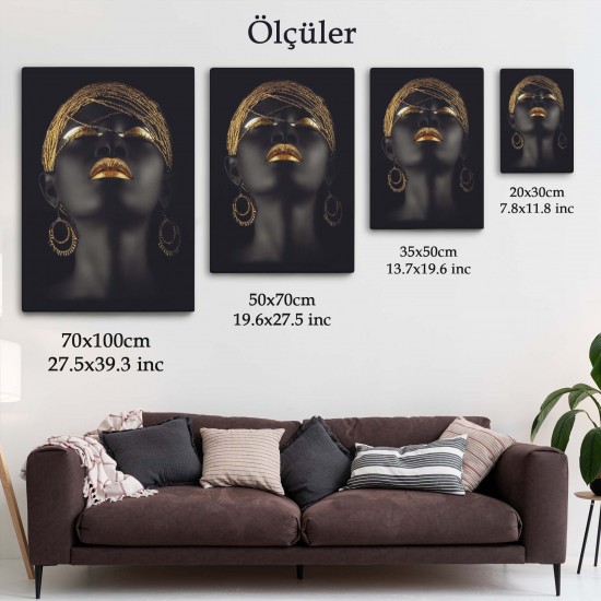 Afrikalı Zenci Kadın Yaylera Dekoratif Kanvas Tablo Afrikalı Zenci Kadın Yaylera Dekoratif Kanvas Tablo