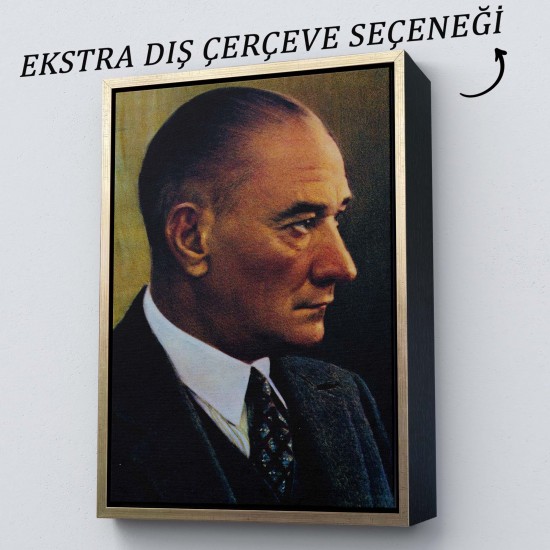 Atatürk Portre Tablosu Mustafa Kemal Atatürk Dikdörtgen Dekoratif Kanvas Tablo Atatürk Portre Tablosu Mustafa Kemal Atatürk Dikdörtgen Dekoratif Kanvas Tablo