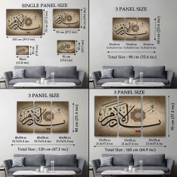 Allah, Her Şeyin Yaratıcısıdır Her Şeye Vekil'dir Yazılı Dekoratif Kanvas Tablo 