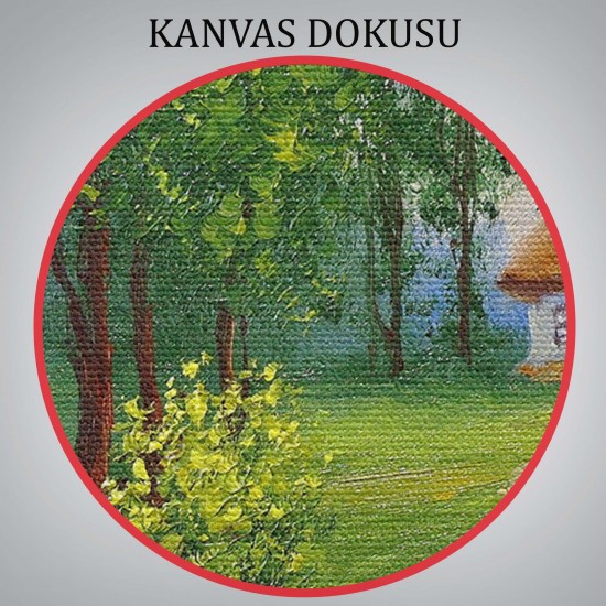 Akarsudan Su Dolduran Kadın Yağlıboya Görünüm Dekoratif Kanvas Duvar Tablosu Akarsudan Su Dolduran Kadın Yağlıboya Görünüm Dekoratif Kanvas Duvar Tablosu